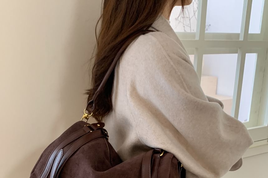 Faux Leather Plain Shoulder Bag (Various Designs)