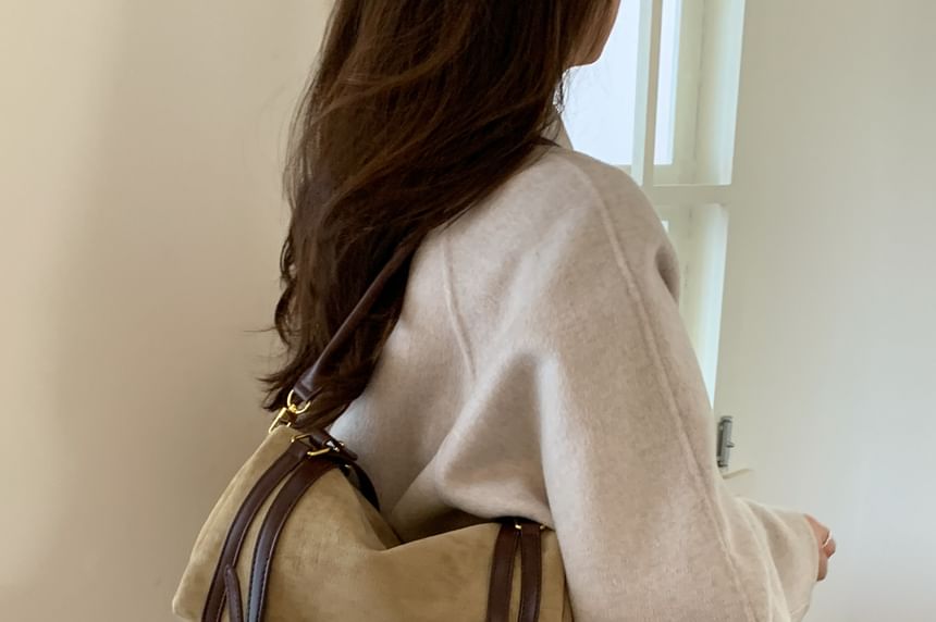 Faux Leather Plain Shoulder Bag (Various Designs)