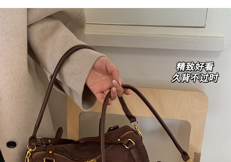 Faux Leather Plain Shoulder Bag (Various Designs)