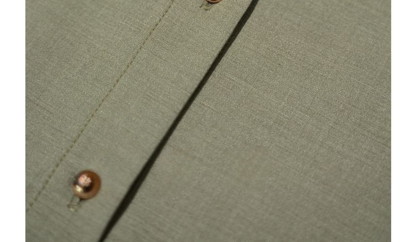 Plain Shirt with Long Sleeves and Loose Fit Suit Pants