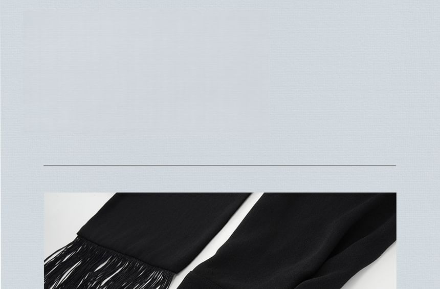 Tie-Neck Blouse with Long Sleeves