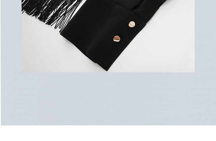 Tie-Neck Blouse with Long Sleeves