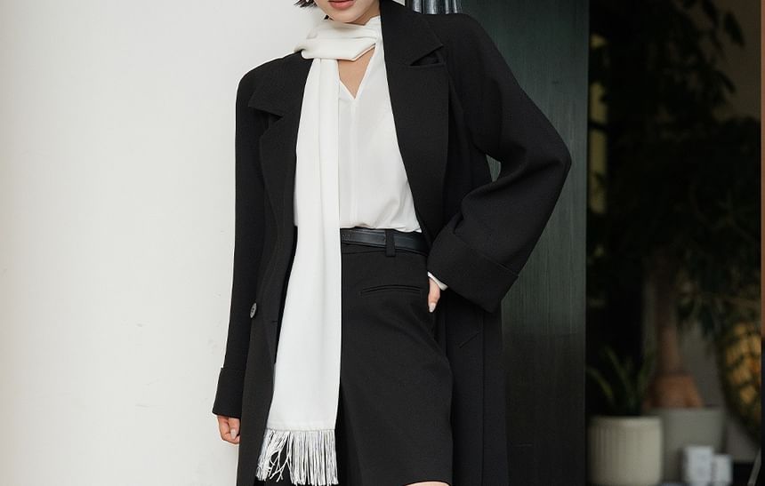 Tie-Neck Blouse with Long Sleeves