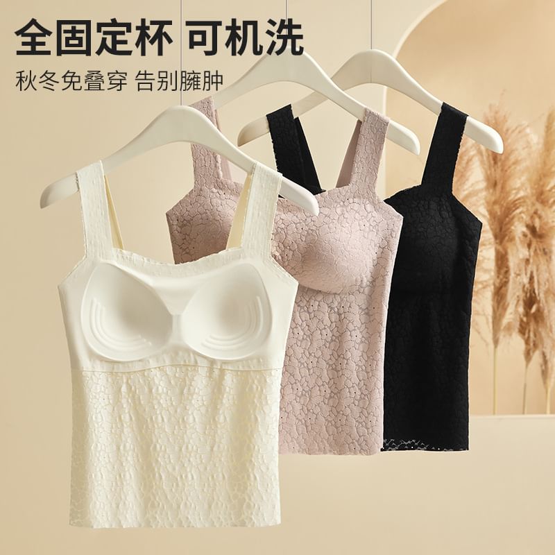 Solid Thermal Tank Top with V-Neckline, Warm Insulated Camisole