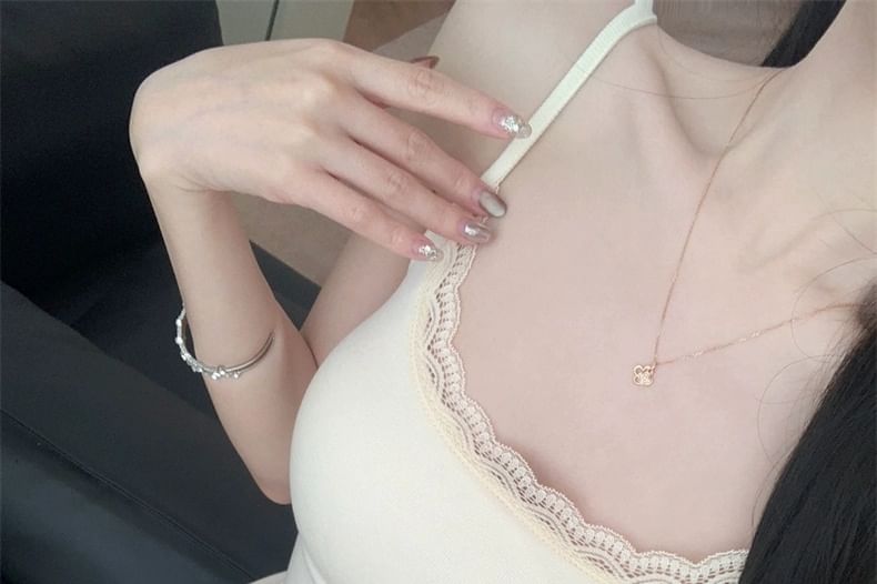 Lace Trim Padded Cami Top