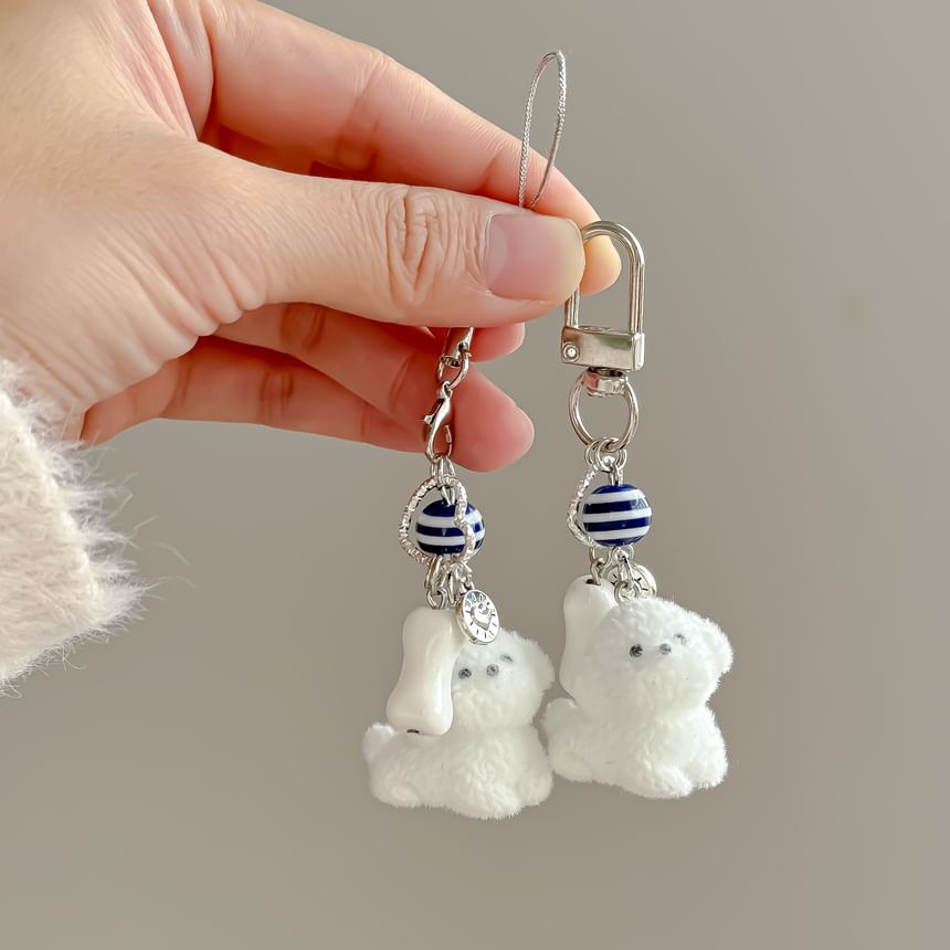 Animal Flocking Phone Charm / Bag Charm Keyring (Various Designs)