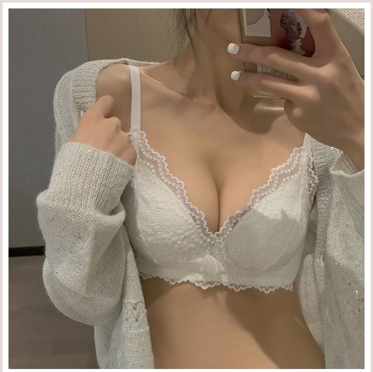 Lace Bra Top and Panty Set