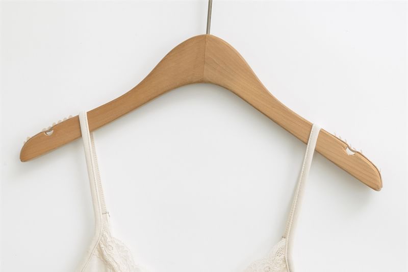 Set: V-Neck Ruched Wrap Top with Lace Cami Top