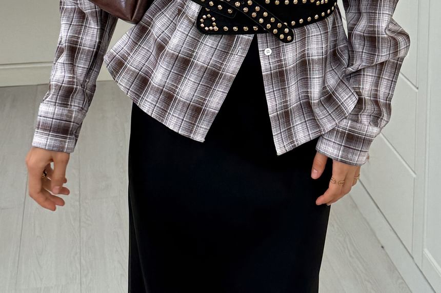 Relaxed-Fit Plaid Long-Sleeve Button-Down Shirt