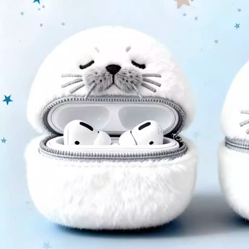 Seal Chenille Apple AirPods / Pro Earphone Case Skin