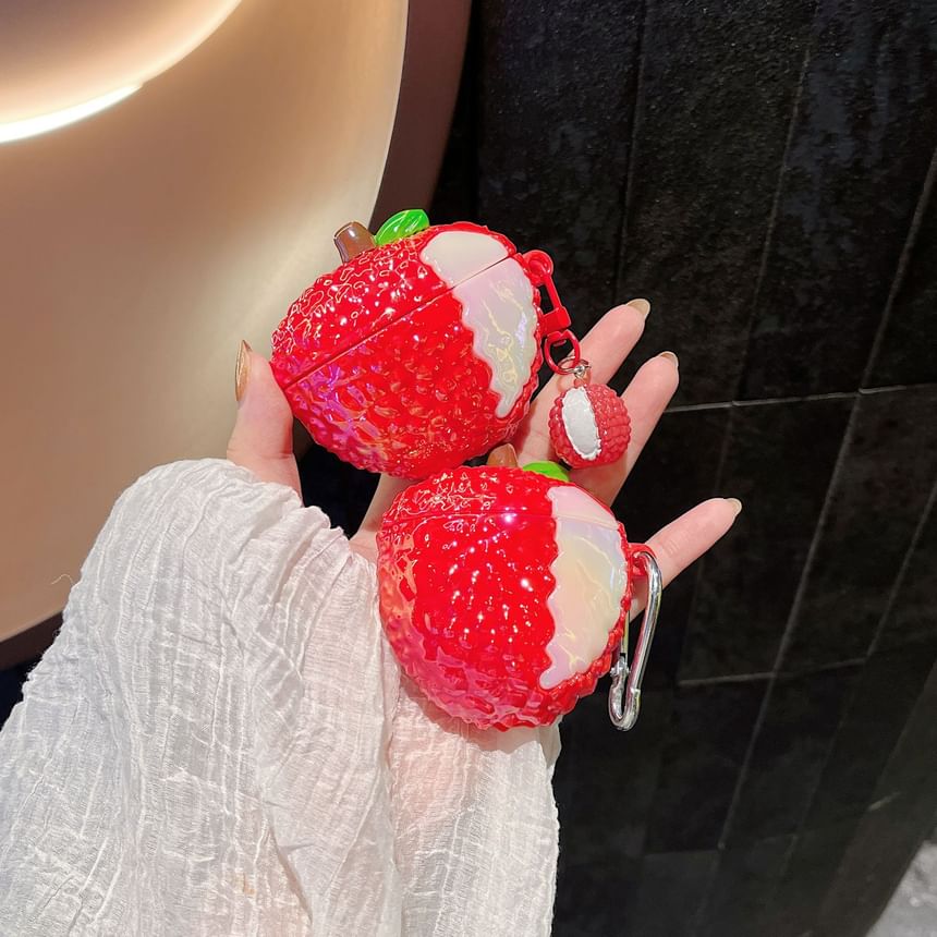 Lychee Apple AirPods / Pro Earphone Case Skin / Strap / Charm / Set