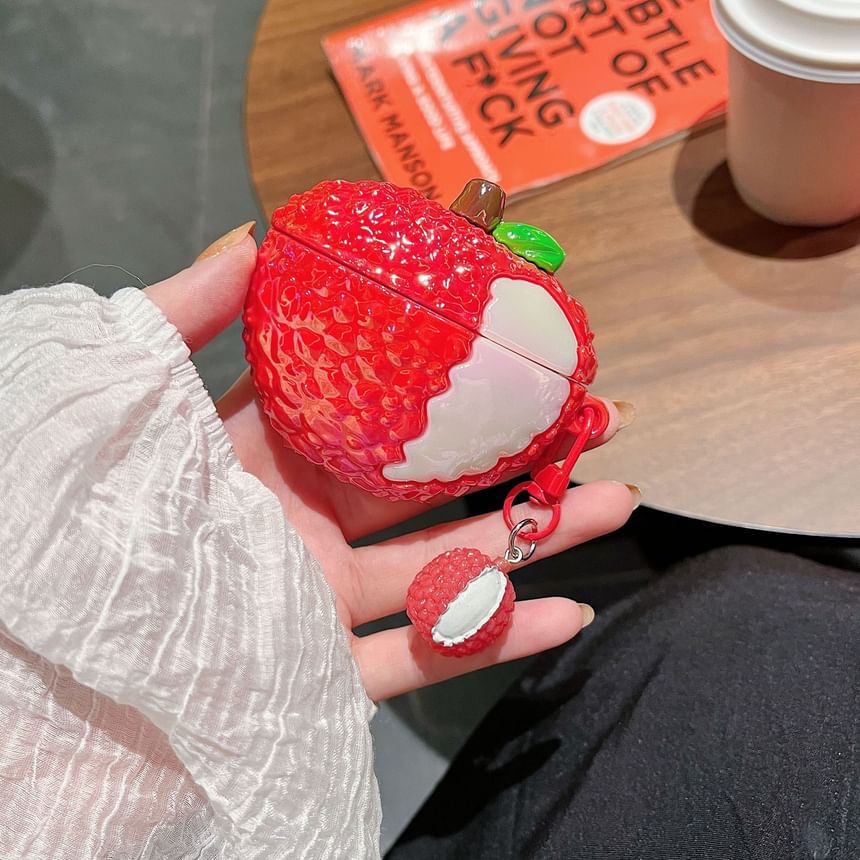 Lychee Apple AirPods / Pro Earphone Case Skin / Strap / Charm / Set