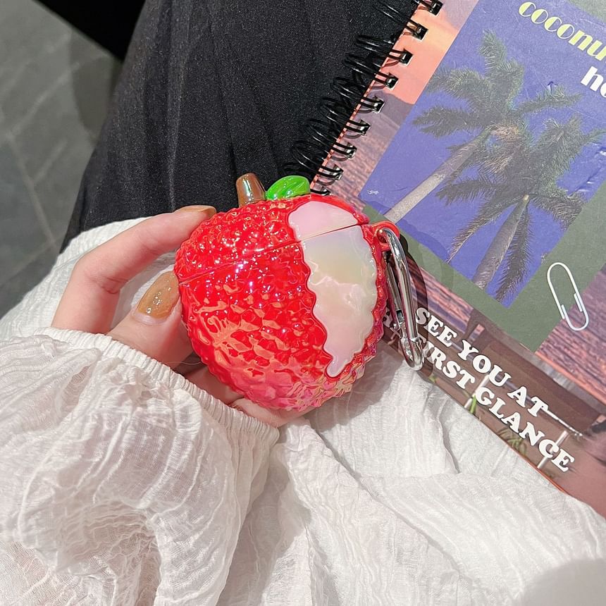 Lychee Apple AirPods / Pro Earphone Case Skin / Strap / Charm / Set