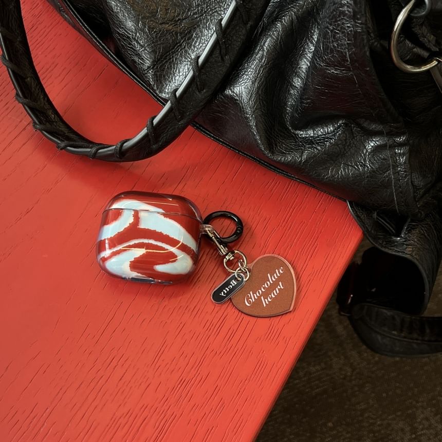 Print Apple AirPods / Pro Earphone Case Skin with Heart Charm