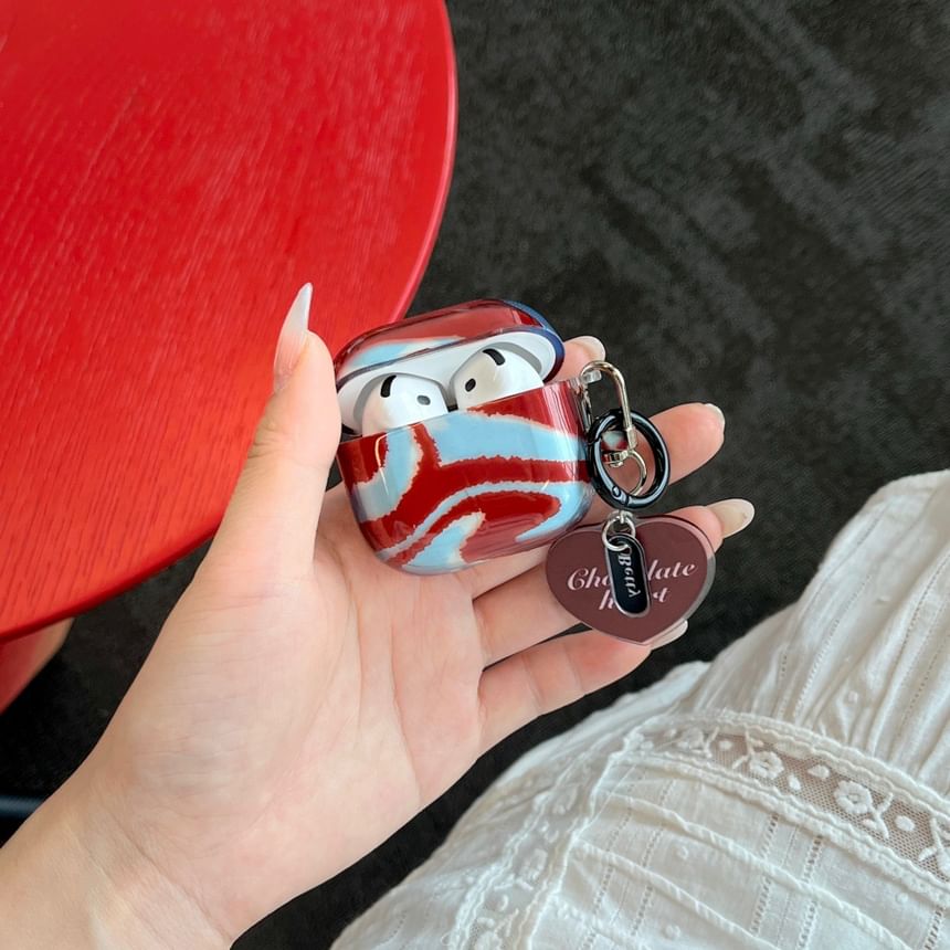 Print Apple AirPods / Pro Earphone Case Skin with Heart Charm