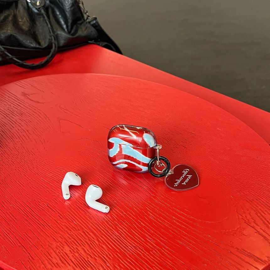 Print Apple AirPods / Pro Earphone Case Skin with Heart Charm