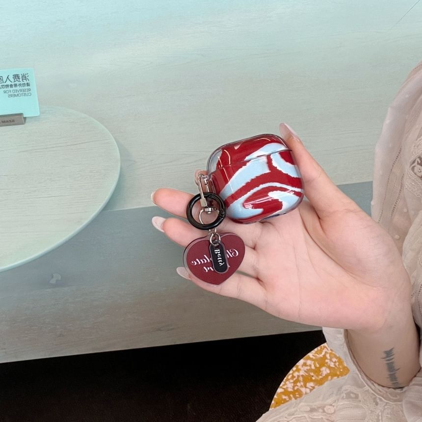 Print Apple AirPods / Pro Earphone Case Skin with Heart Charm