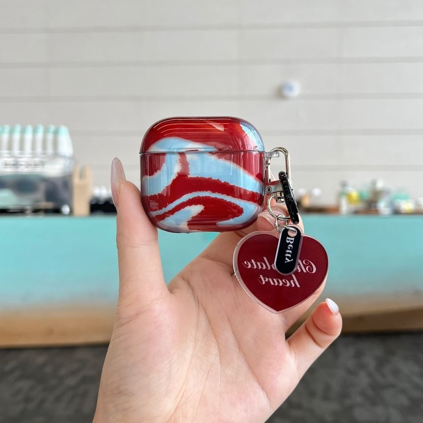 Print Apple AirPods / Pro Earphone Case Skin with Heart Charm