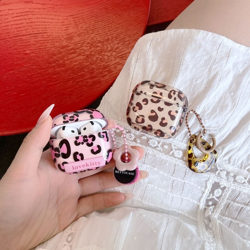 Leopard Print Apple AirPods / Pro Earphone Case Skin / Charm / Set