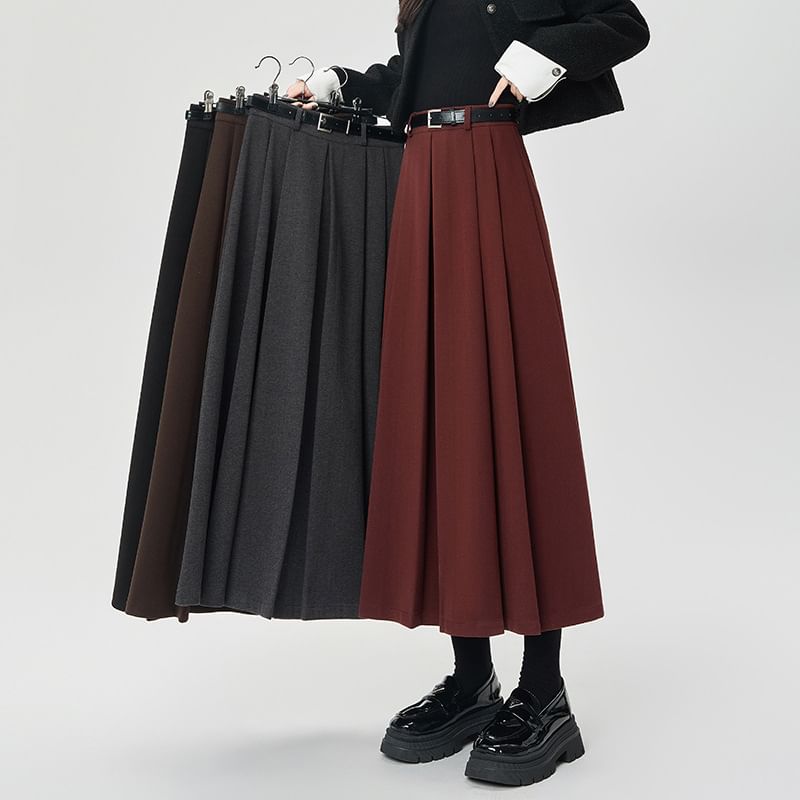 High Waist Maxi A-Line Skirt