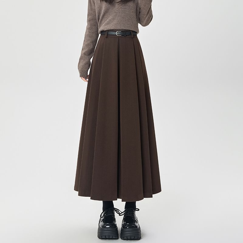 High Waist Maxi A-Line Skirt
