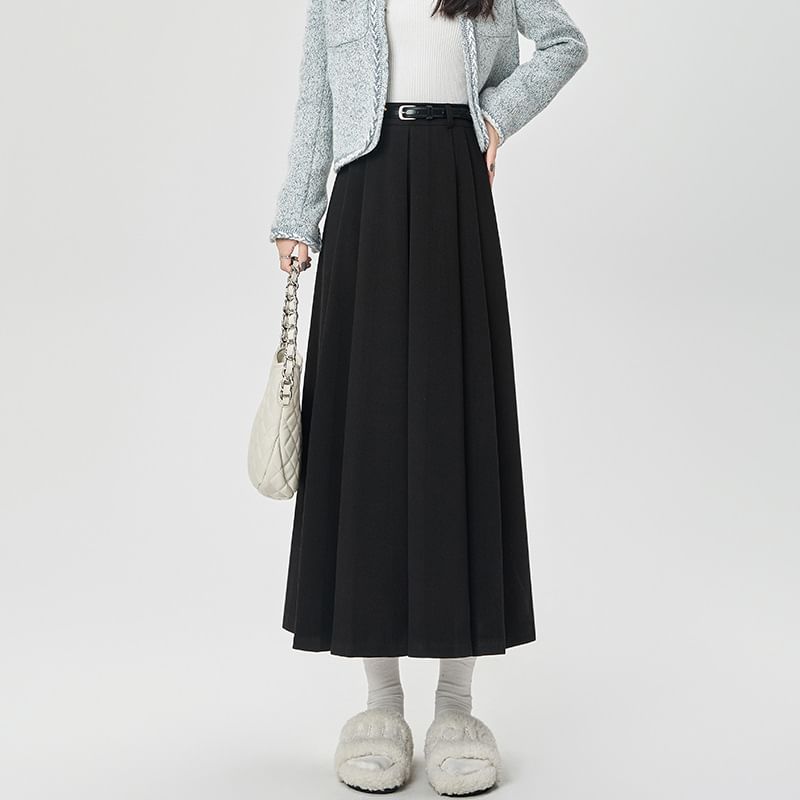 High Waist Maxi A-Line Skirt
