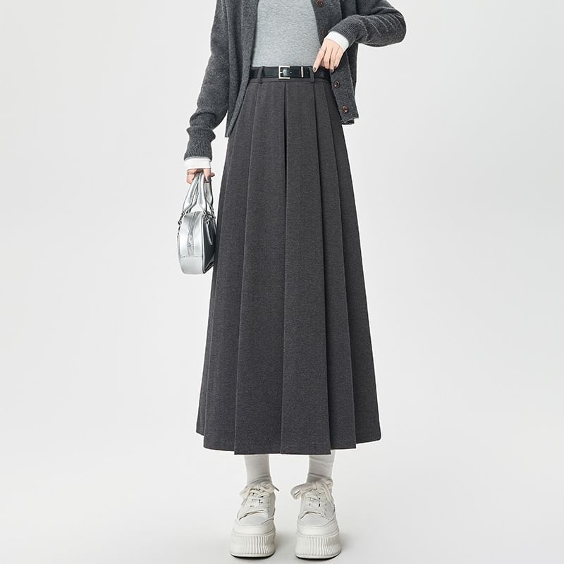 High Waist Maxi A-Line Skirt