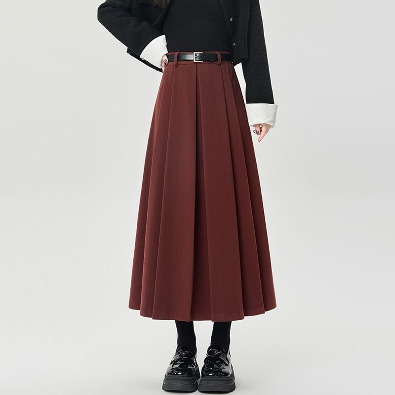 High Waist Maxi A-Line Skirt