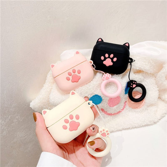 Cat Apple AirPods / Pro Earphone Case Skin with Finger Hoop