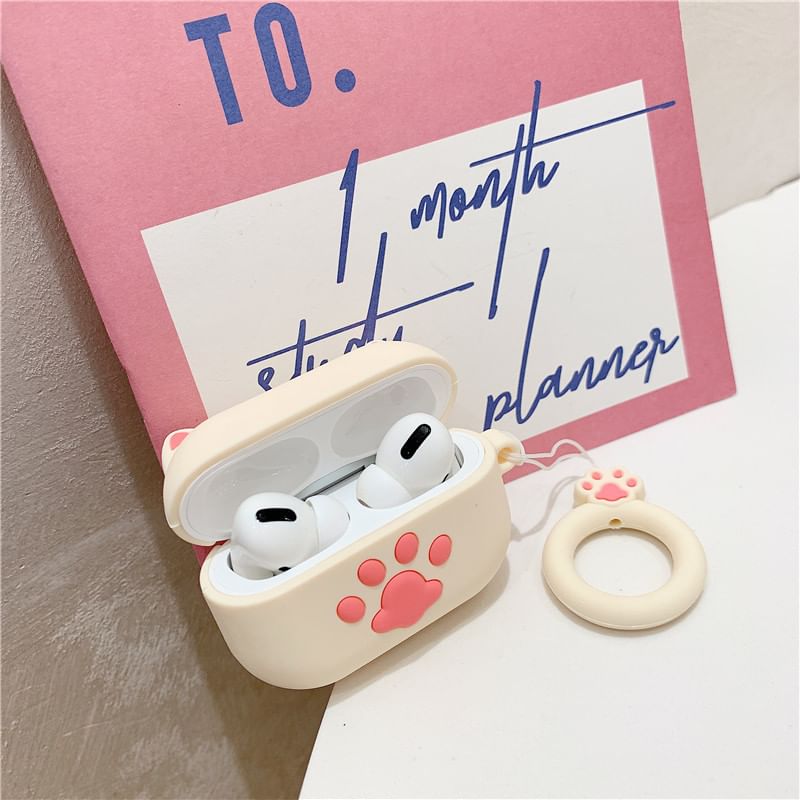 Cat Apple AirPods / Pro Earphone Case Skin with Finger Hoop