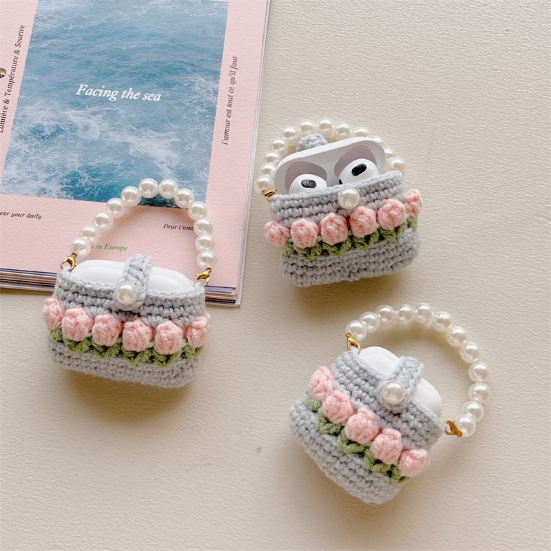 Floral Knit Apple AirPods / Pro Earphone Case Skin