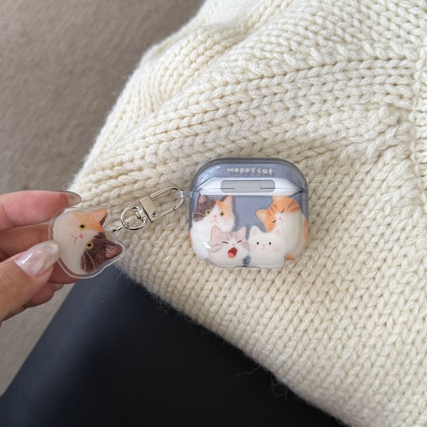 Cat Apple AirPods / Pro Earphone Case Skin with Charm