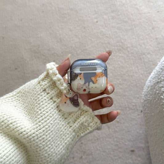 Cat Apple AirPods / Pro Earphone Case Skin with Charm