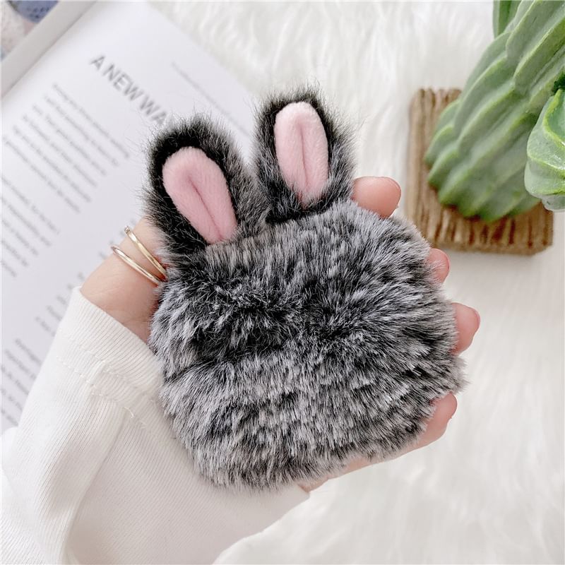 Rabbit Ear Chenille Apple AirPods / Pro Earphone Case Skin