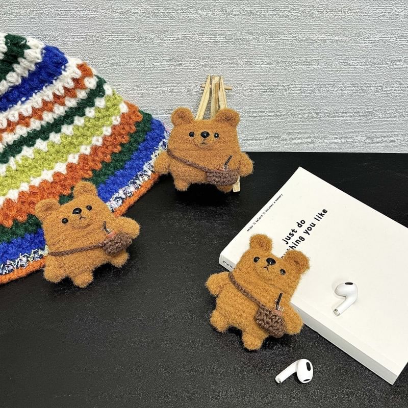 Bear Chenille Apple AirPods / Pro Earphone Case Skin