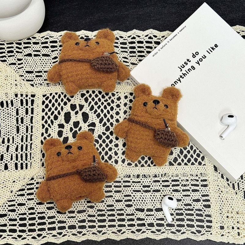 Bear Chenille Apple AirPods / Pro Earphone Case Skin