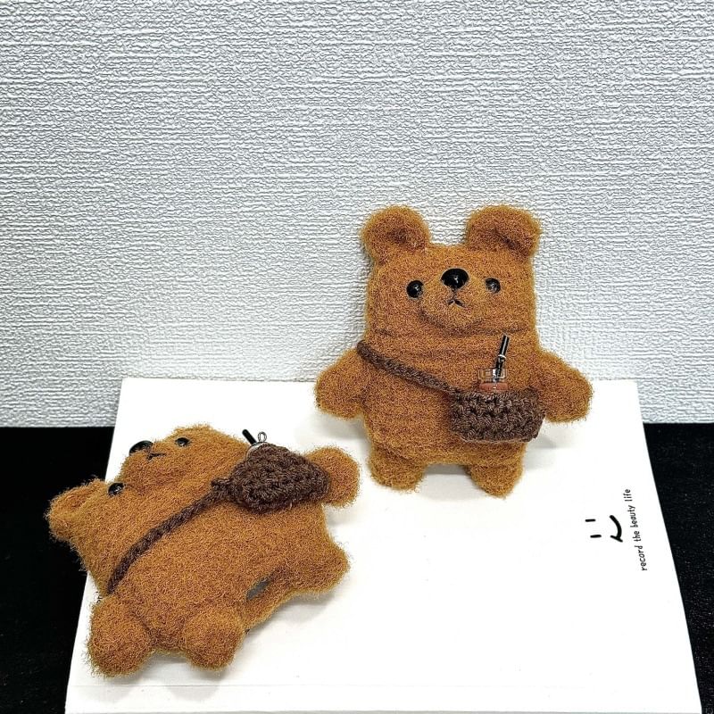 Bear Chenille Apple AirPods / Pro Earphone Case Skin