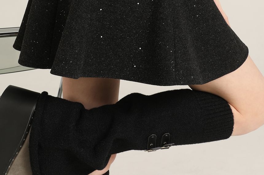 Panel Mini A-Line Skirt, High Waist