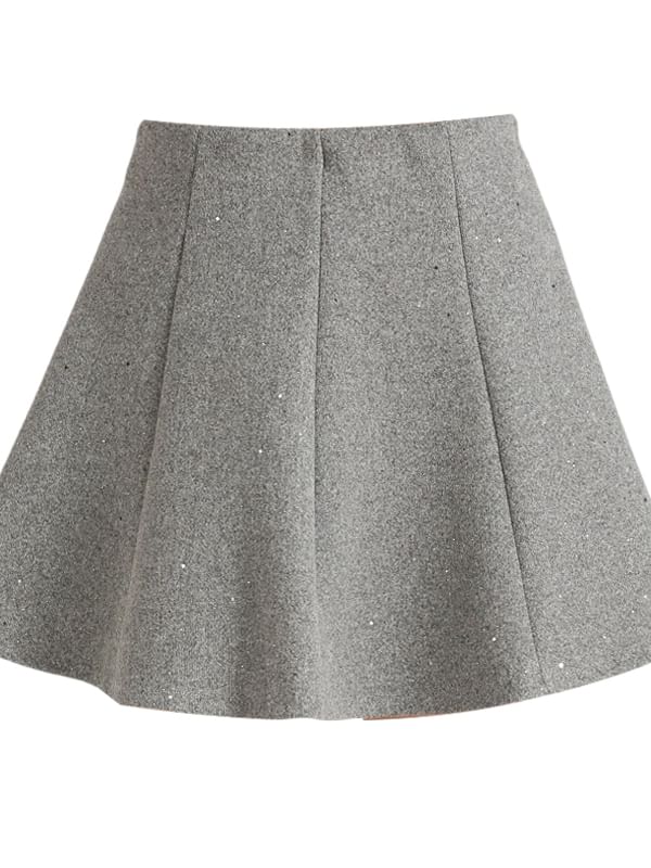Panel Mini A-Line Skirt, High Waist