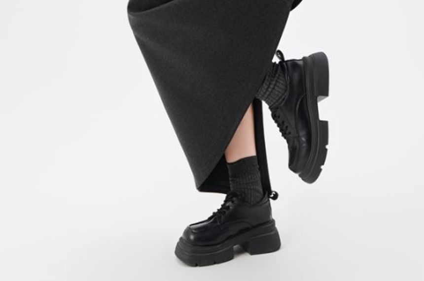 Slit Midi A-Line Skirt, High Rise, Plain