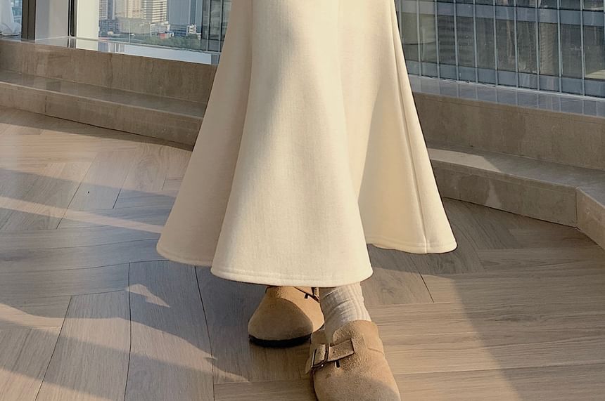 Plain Midi Mermaid Skirt, High Rise