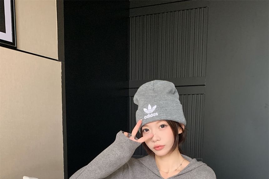 Essential Plain Knit Pullover Hoodie