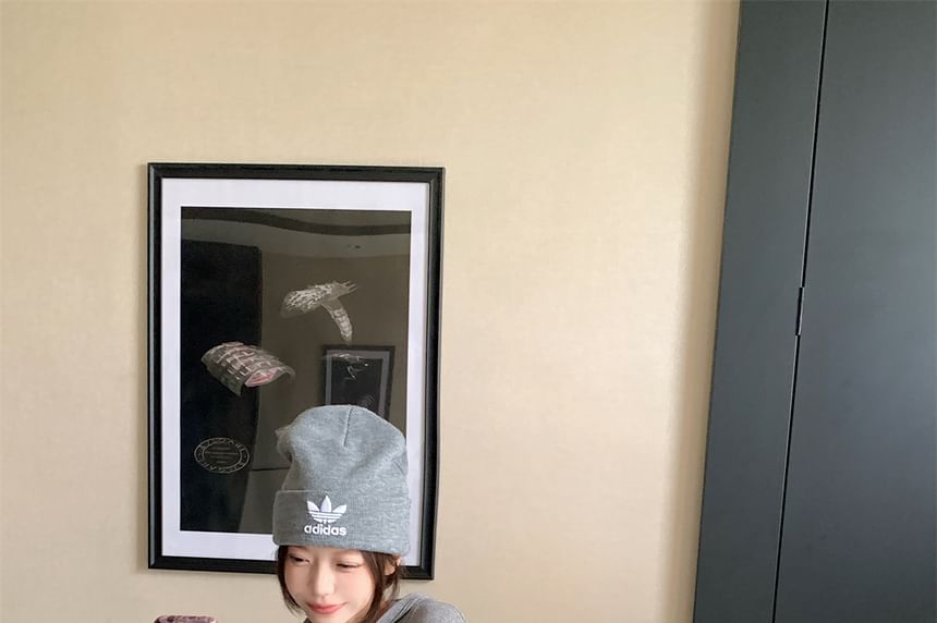 Essential Plain Knit Pullover Hoodie
