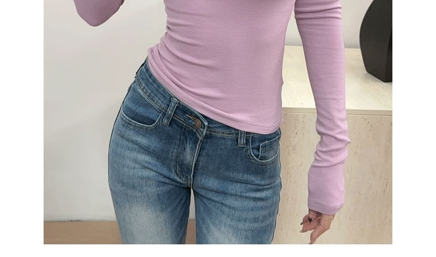 One-Shoulder Long Sleeve Minimalist Tee