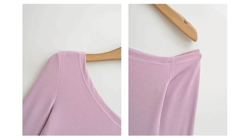 One-Shoulder Long Sleeve Minimalist Tee