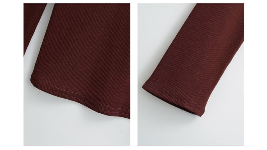 Cutout Knot Neck Asymmetric Jersey Shirt