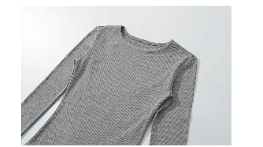 Crew Neck Long Sleeve Bodysuit Top