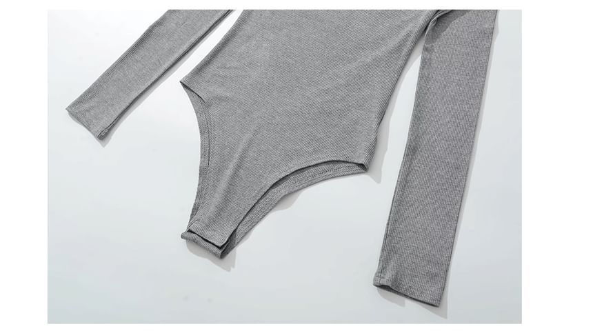 Crew Neck Long Sleeve Bodysuit Top