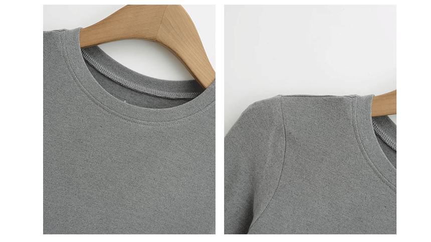 Round Neck Long Sleeve Basic Tee