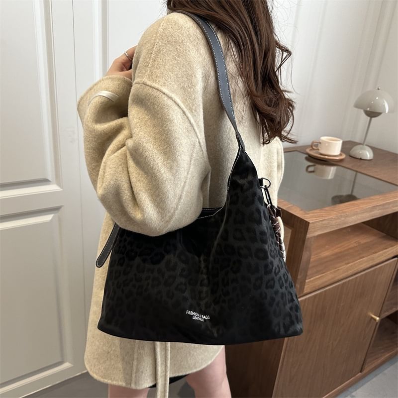 Leopard Print Tote Bag / Bag Charm / Set